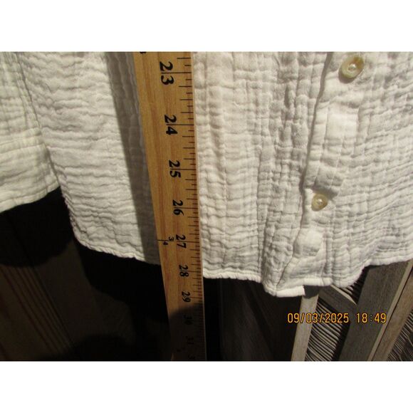 Sonoma goods for life size xl white button up blouse top white 100% cotton - Picture 4 of 7